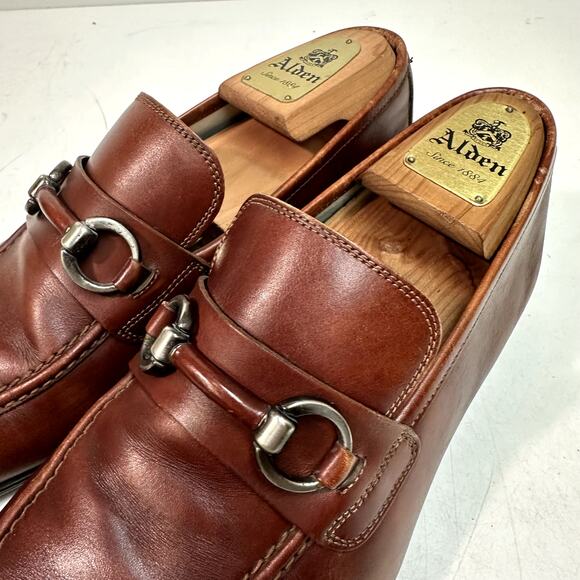 GUC Magnanni x Saks Fifth Avenue Horse Bit Loafer Chili Brown Made Portugal 8.5 - Picture 8 of 12